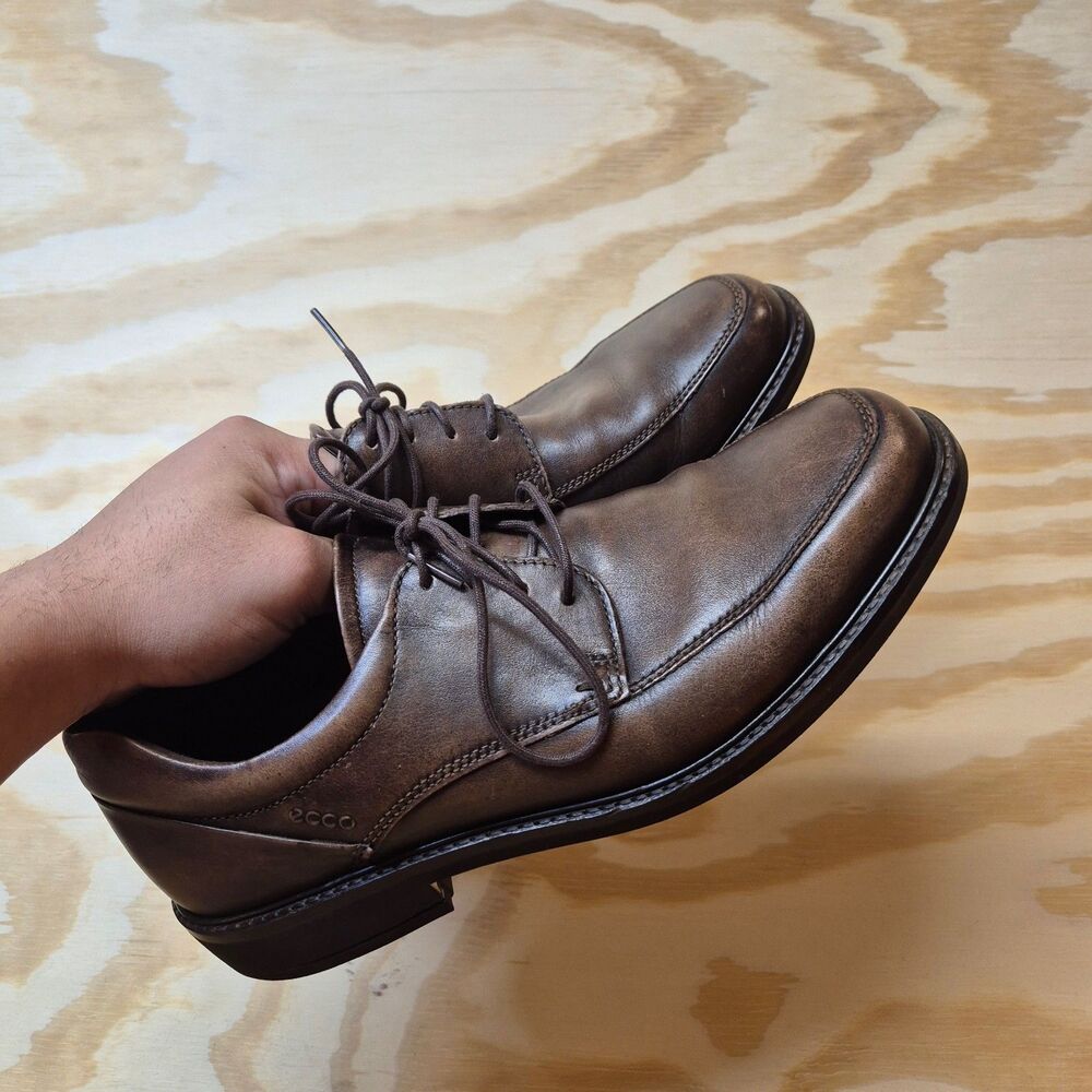 ECCO Holton Men's Brown Leather Oxford Dress Shoes Size 9 EU 43